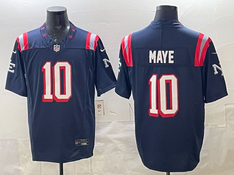Men 2025 New England Patriots #10 Maye blue 3th generation  Nike Limited NFL Jersey style 03->new england patriots->NFL Jersey